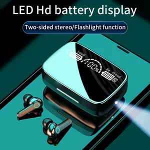 M19 TWS  Wireless Sports Earphones , Wireless Running Headphones with Display, HiFi Sound Quality, Type-C Charging, Android iOS Compatible Equipped with flashlight function Suitable for boys and girls as birthday gifts and holiday gifts Headset