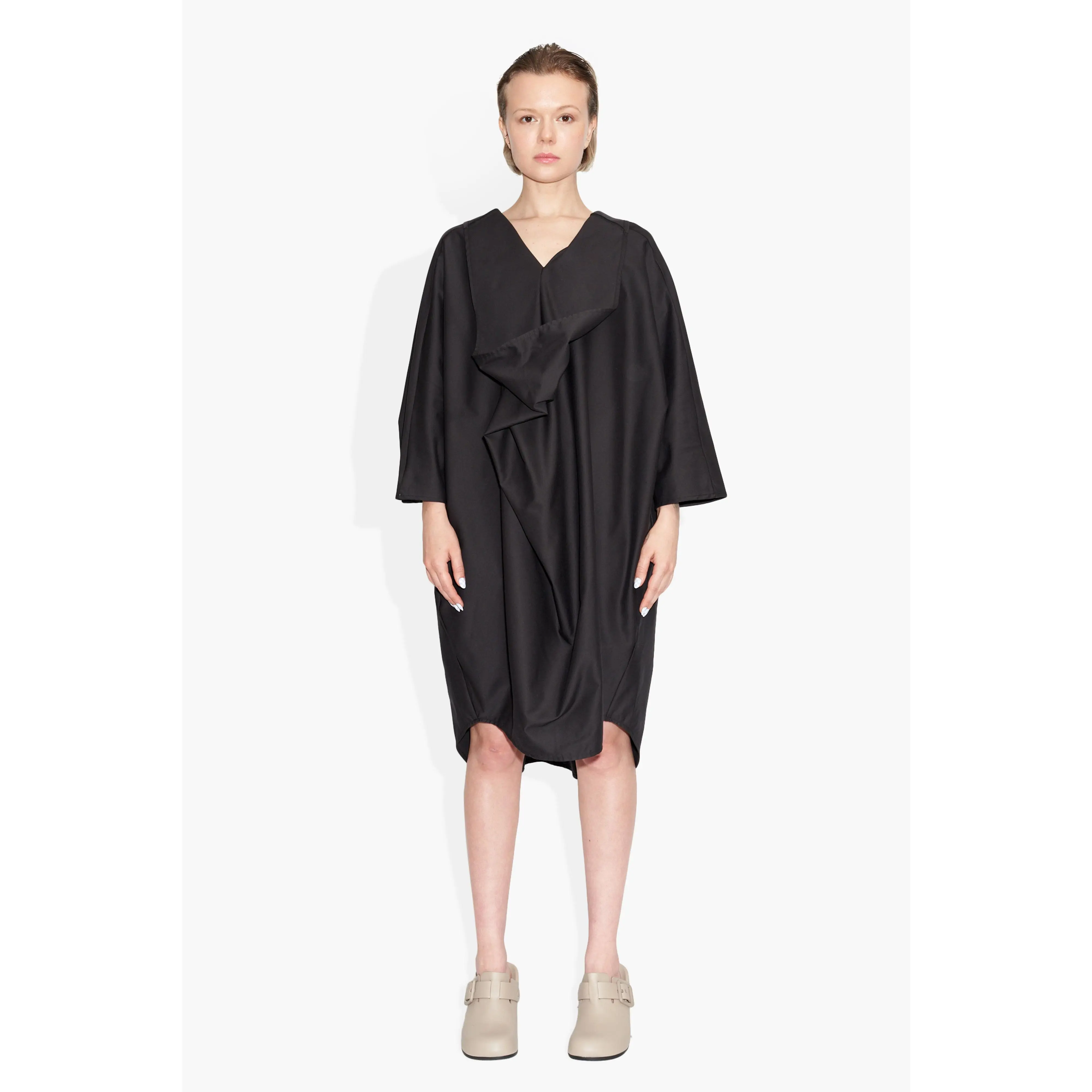 Poncho Dress Black