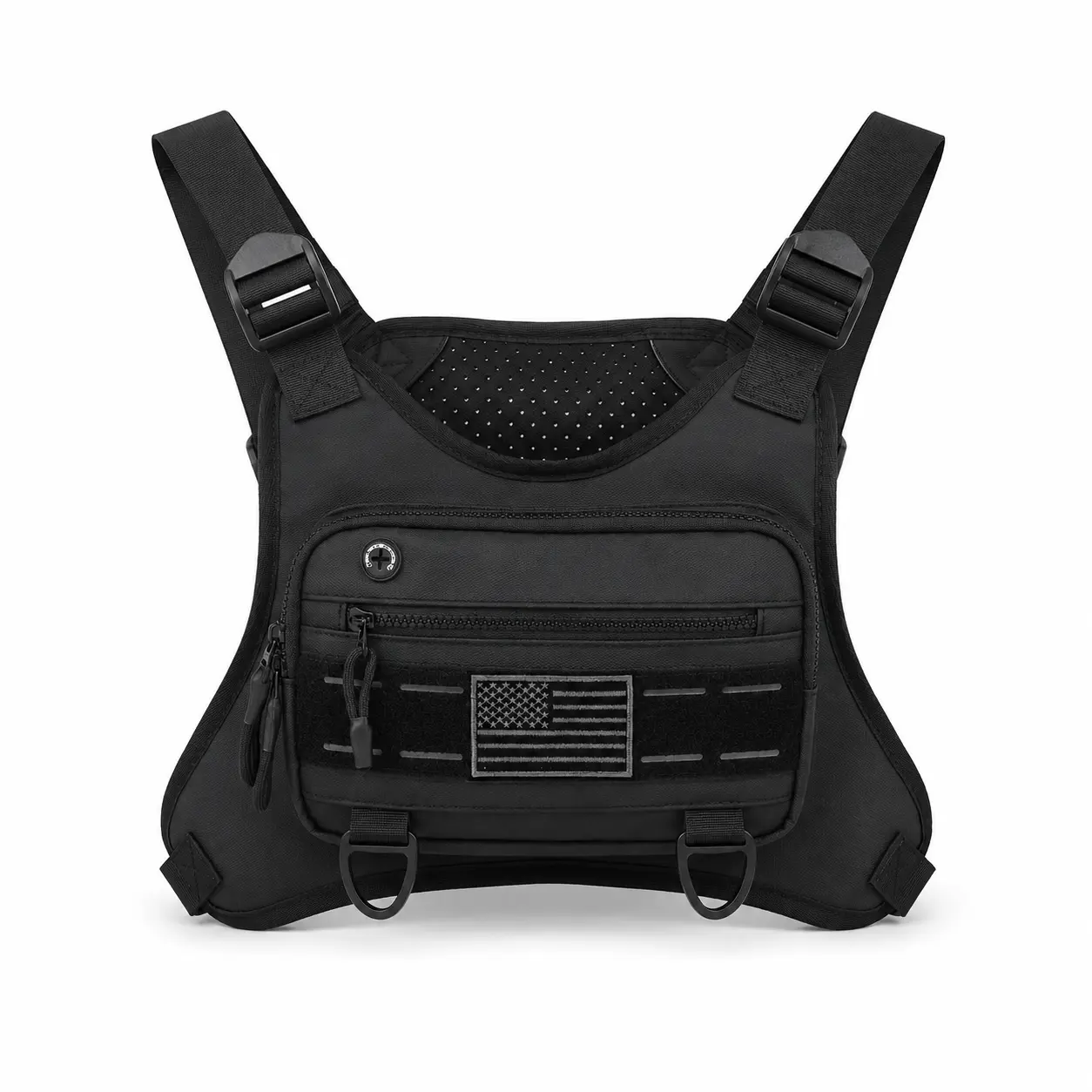 Men's Tactical Multi-Functional Waterproof Chest Vest Bag - Lightweight Fitness Workout Bag for Men, Perfect for Outdoor Hiking, Camping, Fishing & Jungle Adventure, Summer Vibes Gear Active Sport Trail Running