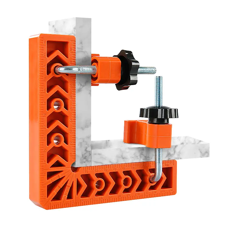 4PCS 90 Degree Corner Clamp Set, Adjustable Right Angle Clamps for Woodworking, Picture Frames, Cabinets & Drawers, Multi-Surface Fastening Tool for Furniture & Stone Positioning