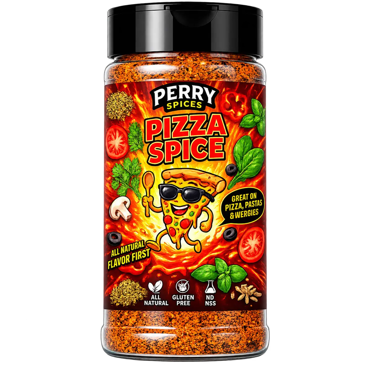 Perry Spices Pizza Spice All-Natural Italian Seasoning | Pizza, Pasta & More | 2.19 oz