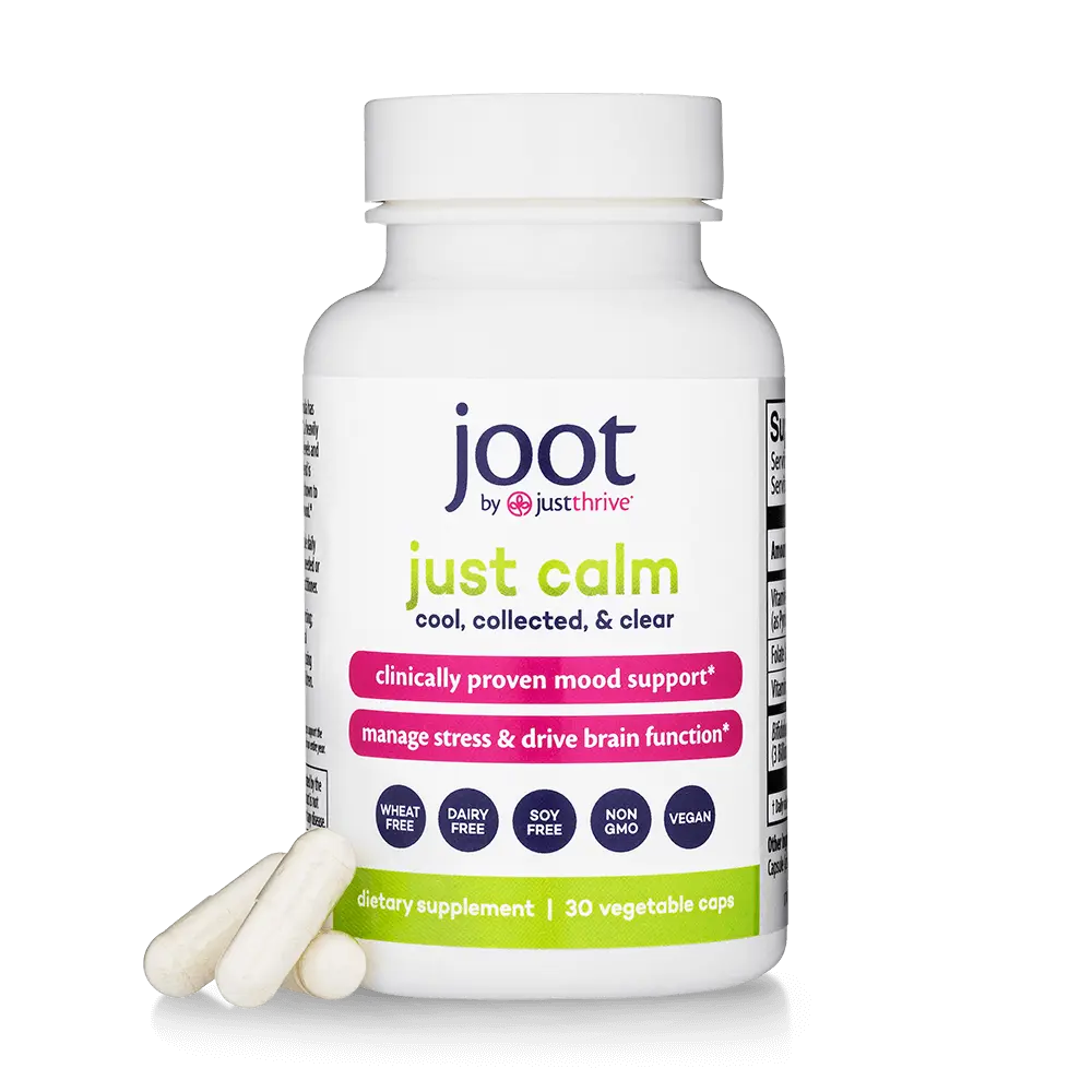 Just Thrive Just Calm, Calming Mood Support Supplement, 30 Capsules, Supports Stress Relief & Mental Clarity - Choose Your Pack Healthcare Fitness