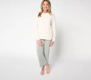 Barefoot Dreams Petite CozyChic Ultra Lite Scallop Cropped Pant