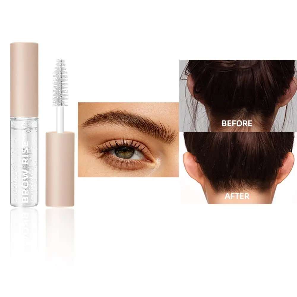 2-in-1 Clear Eyebrow Setting Gel & Flyaway Hair Tamer, Waterproof Long-Lasting Brow Glue, Transparent Eyebrow Styling Gel for Natural Brows, Portable Mini Hair Finishing Stick, Eyebrow Products