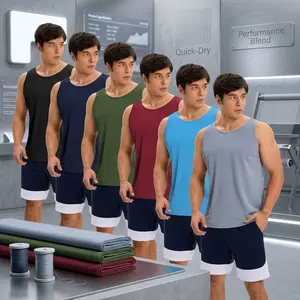 Men's 6-Pack Quick Dry Gym Tank Tops - Breathable Sleeveless Muscle Vests, Moisture Wicking Lightweight Activewear for Active Men, Ideal for Running, Training