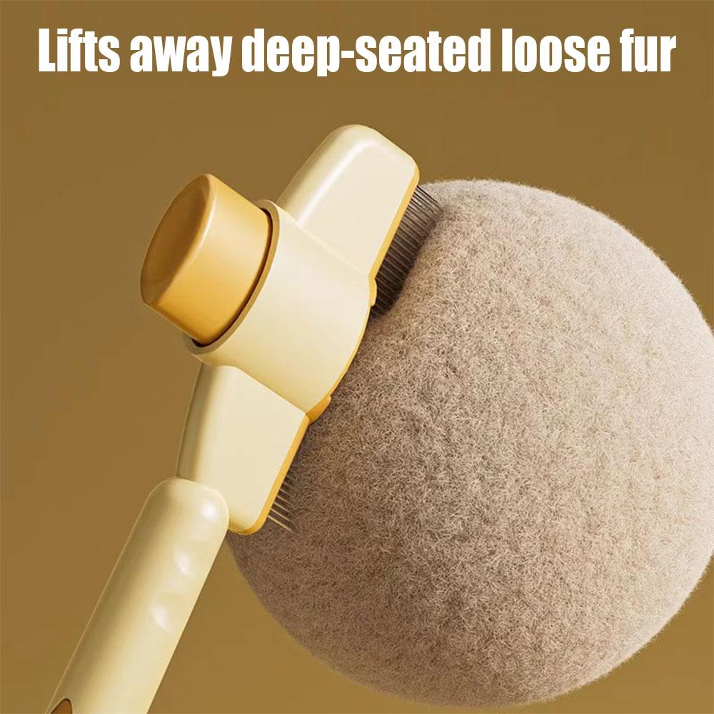 Automatic Cleaning Pet Flea Comb, 1 Count Pet Grooming Brush, Pet Hair Removal Comb, Dog & Cat Grooming Supplies, Dog & Cat Accessories