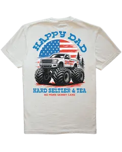 Happy Dad Vintage Monster Truck USA Tee (Ivory)