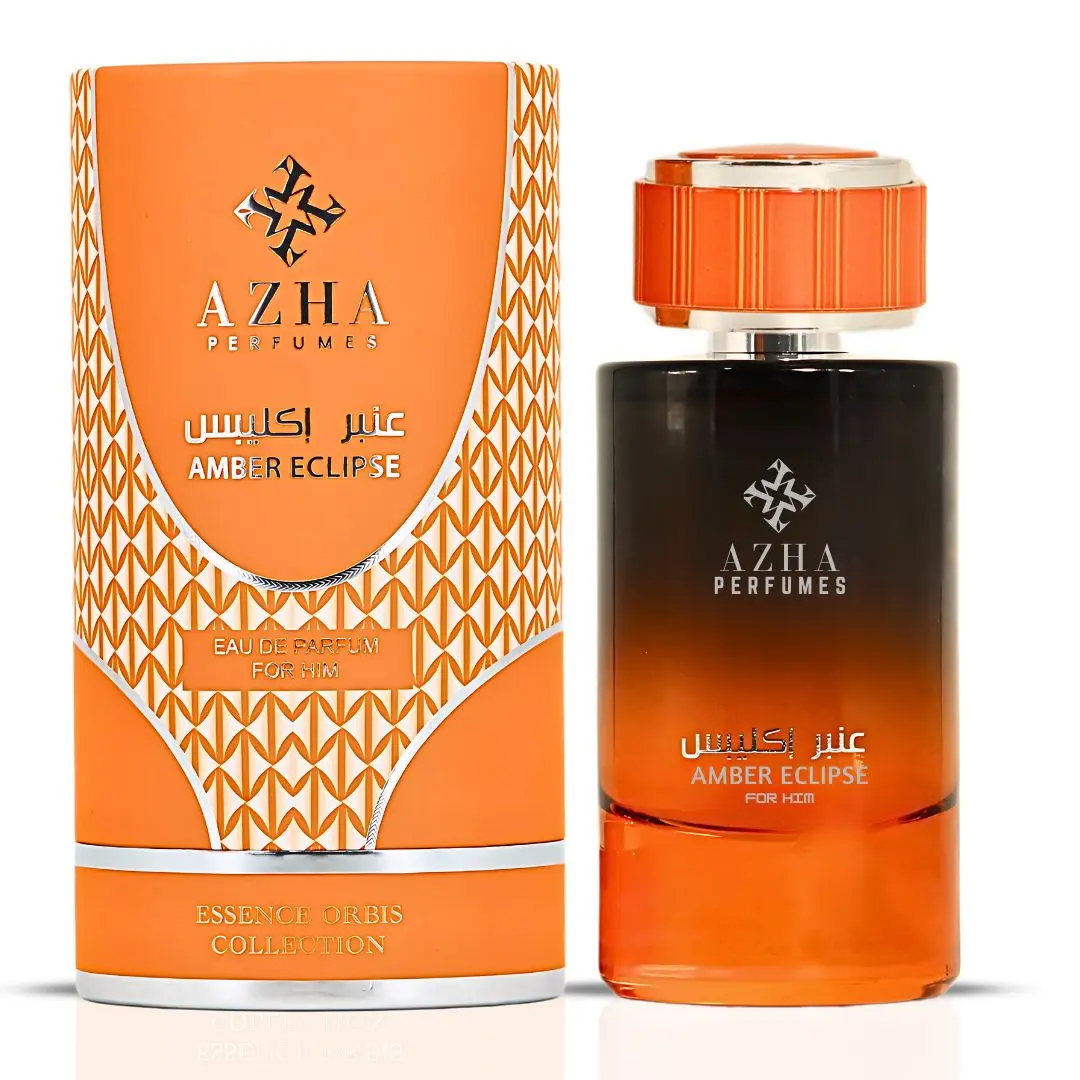 Amber Eclipse For Him Eau De Parfum Spray, 100ML (3.4 OZ) - Radiant Citrus-Spice Blend, Floral Oud & Smoky Depth Unisex Fragrance