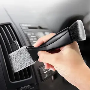 Double-headed Car Air Conditioner Cleaning Brush, Car Accessories, Car Gadgets, Portable Car AC Air Outlet Cleaning Brush, Professional Car Interior Cleaning Tool, Guitar Cleaning Tool