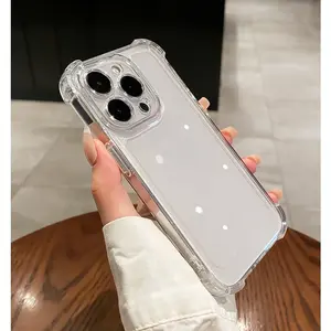 Acrylic Shockproof Transparent Phone Case For iphone 16 Pro Max 15 Pro 14 Plus 13 12 11 X/Xs XS - Luxury Clear Bumper Cover