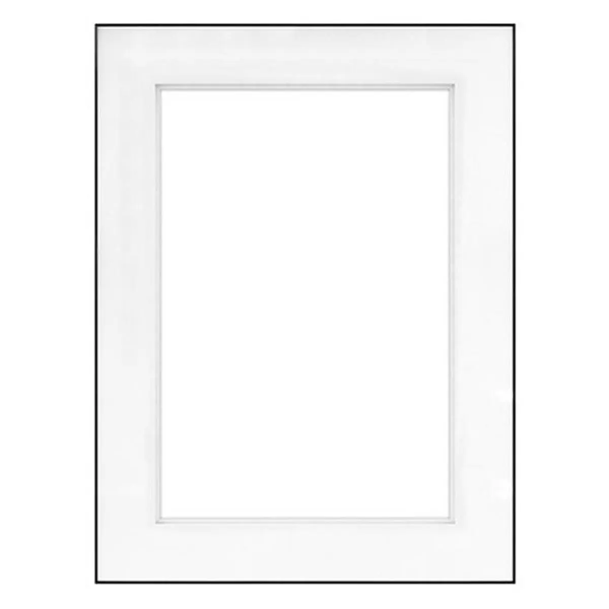 Framatic Fineline 11x14" Aluminum Frame with a Thin Face, Shadow Matted for a 8x10" Photograph, Black