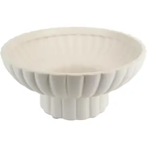 Footed Decorative Fruit Bowl Ceramic Approx 8" and 750ml Capacity for Home and Kitchen,Modern Pedestal Bowl,Versatile Catch All Key Dish for Home Organization and Home Decor