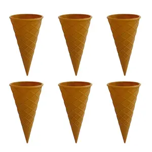 6-Piece Family Snack Ice Cream Storage Containers, Silicone Cones Cups, DIY Homemade Dessert Ice Cream Container, Reusable Freezer Snacks