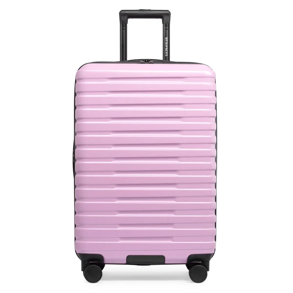 212 MAIN 26 in. Checked Medium Boren Hardside Luggage - Waterproof, Rugged, Impact-Absorb, Spinner Wheels Hardshell Suitcase, Lavender, Durable Luggage, Carry On Luggage