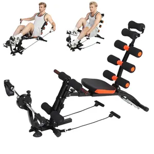 Lpxpass Multifunctional Abdominal Trainer with Twist Waist Stepper & Resistance Bands for Home Gym Fitness Equipment Total Body Workouts Ab Crunch Machine & Exercise Chair Strengthen Abs Core