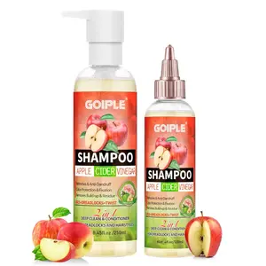 Goiple 2 in 1 Deep Clean & Conditioner AppleCider Vinegar Shampoo for Curly Hair - Sulfate-Free Formula for Dreadlocks, Locs, Twist - Refreshes & Anti-Dandruff Shampoo for Kinky Hair Types - 12.45FLOZ