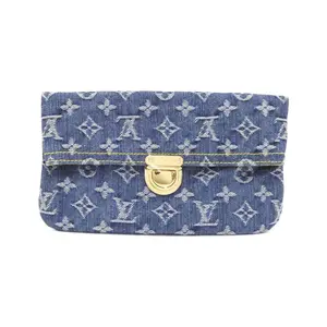 Pre-owned Louis Vuitton Denim Tote Bags Monogram Pouch