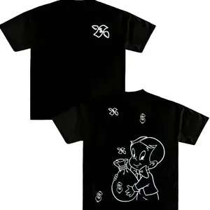 Richie Rich T-Shirt, Vintage Cartoon Money Graphic Tee, Funny Retro Streetwear Top, Viral TikTok Shirt, Fashion Cotton, Full Size, Full Colors, For Women
