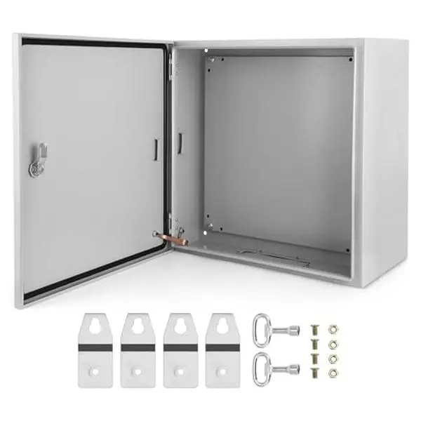 GARVEE Project Boxes for Electronics, Outdoor Waterproof Electrical Box with Lock & Mounting Plate, Electrical Enclosure Protection Boxes for Power Project, Breakers, Power Distribution Block, 16*16*8in