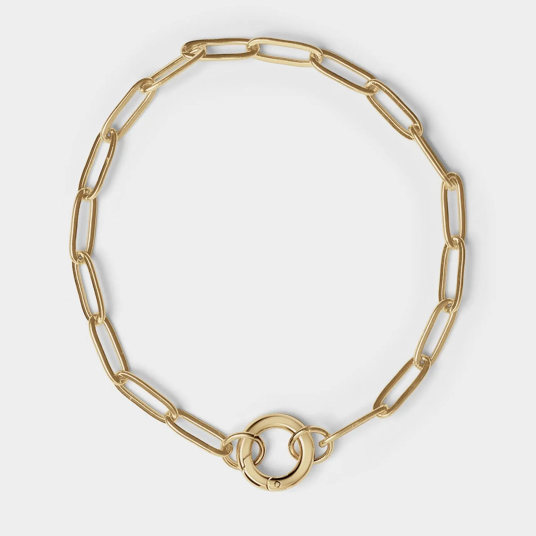 Paperclip Charm Keeper Bracelet, Bracelet for Charms, Charm Holder, DIY Charm Bracelet, Waterproof Jewelry, Hypoallergenic, Chain Bracelet, Women's Bracelet, Sentimental Gift, Stylish Gift, Fashion Accessories, 18K Gold PVD Stainless Steel Jewelry