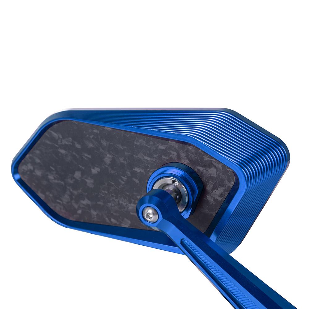 FireBlade Carbon Fiber Performance Motorcycle Side Mirrors - CNC Machined Forged Carbon-Billet Aluminum Motor Part, Easy Install Replacement with Aggressive Look & Improved Vision for Harley-Davidson, Indian, Larger View