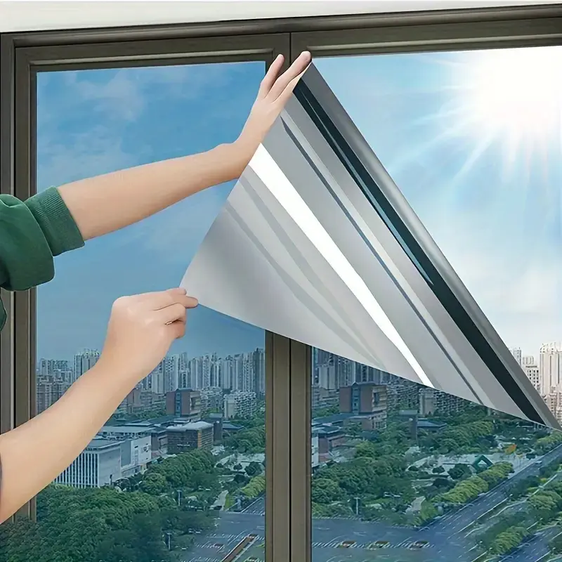 1pc Glass Insulation Film Office, Anti-Spy and Sunshade Window Film, UV Protection, One-Way Transparent Sticker for Balcony Office, Window Privacy Films