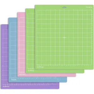 Mat for Cricut Maker 4/Maker 3/Maker/Explore 4/3/Air 2/Air/One, 5 Pack  Mat 12x12 Inch (StandardGrip, LightGrip, StrongGrip, FabricGrip) Variety Mats Quilting Mat