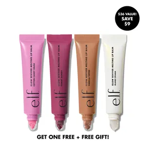 Glow Reviver Melting Lip Balm 4-Pack - Island Colada, Cotton Candy Crush, Vanilla Toffee, Yummy Gummy - Smooth Application, Buildable Color, Hydrating Butters