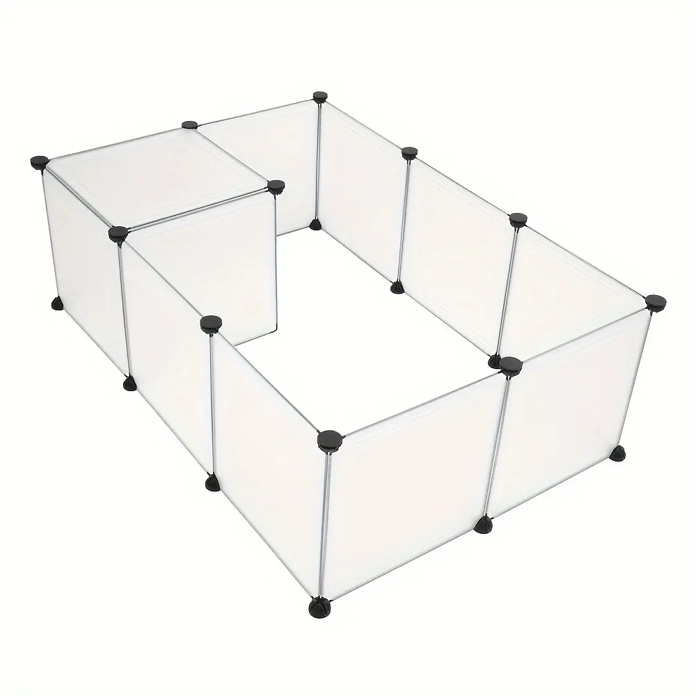 12 Pieces Pet Playpen, Portable Large Plastic Yard Fence Small Animals, Puppy Kennel Crate Fence Tent