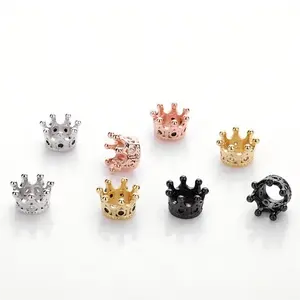 Crown Beads - Versatile Beads for Crafting and Jewelry Making in Silver Gold Rose Gold and Black Options
