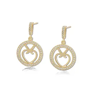 Elegant 14K gold plated color earring