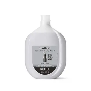 212 MAIN Vetiver & Amber Scent Foam Soap Kit - 28oz Method 9089692 with Stainless Steel Dish