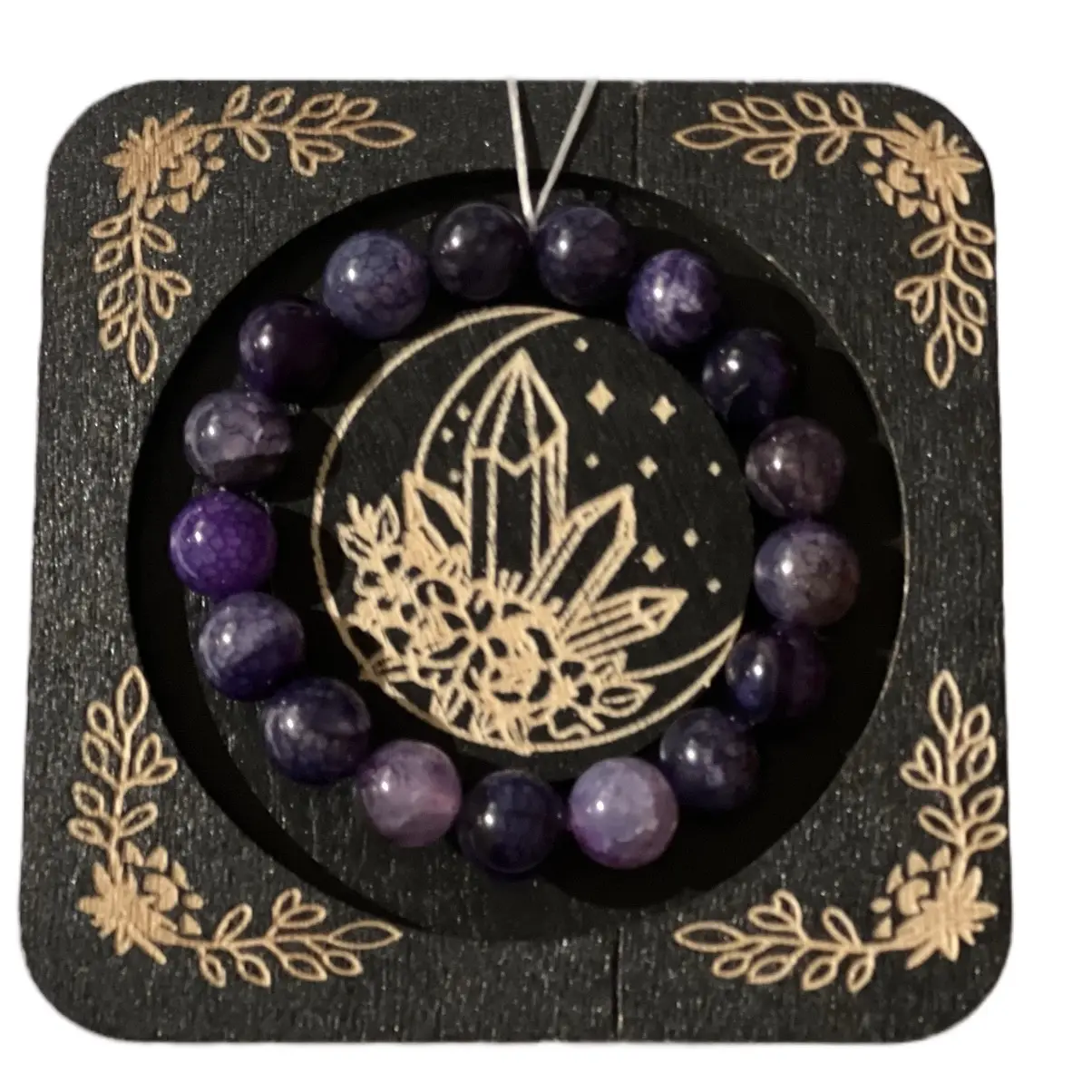 Maleficent agate crystal bracelet Unisex Gemstone