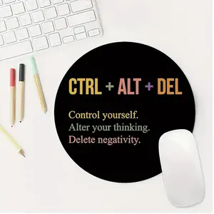 Round Mouse Pad, Non-slip Rubber Base Mouse Pad, Mouse Mat for Gaming and Office Computer, Laptop, Desktop Mouse Pad, Gift for Family Friend, Non Slip Mousepad