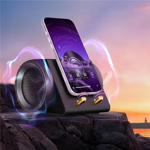 Wireless Bluetooth speaker, no Bluetooth pairing required, 5.3-channel high-definition surround sound (includes subwoofer), 3-in-1 universal speaker stand, compatible with tablets, iPhones, and Android phones, black, the perfect Mother’s Day gift