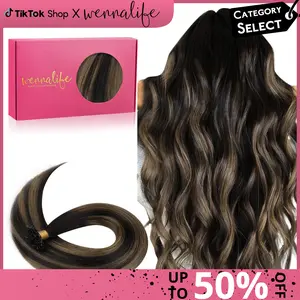 WENNALIFE U Tip Hair Extensions Real Human Hair 50g 50s 14in-24in Light Blonde Highlighted Golden Blonde Remy Hair Invisible Straight Keratin Bond Hot Fusion Hair #SpringStatements
