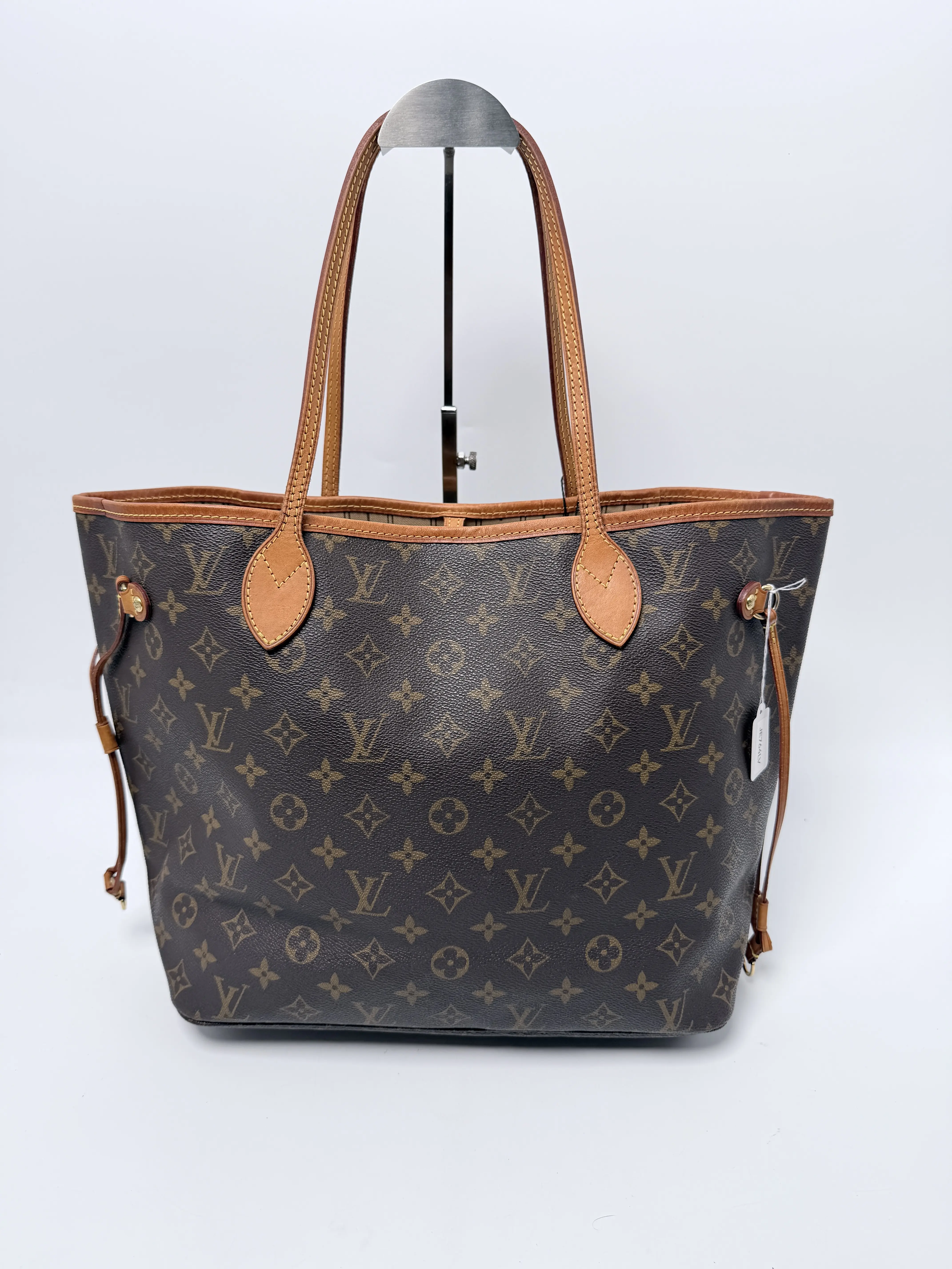 Pre-owned Louis Vuitton Canvas Tote bags Monogram NeverFull MM Handle Tote Bag Shoulder Handbag JE764LV