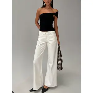 Catiana Low Rise Wide Leg Jeans White