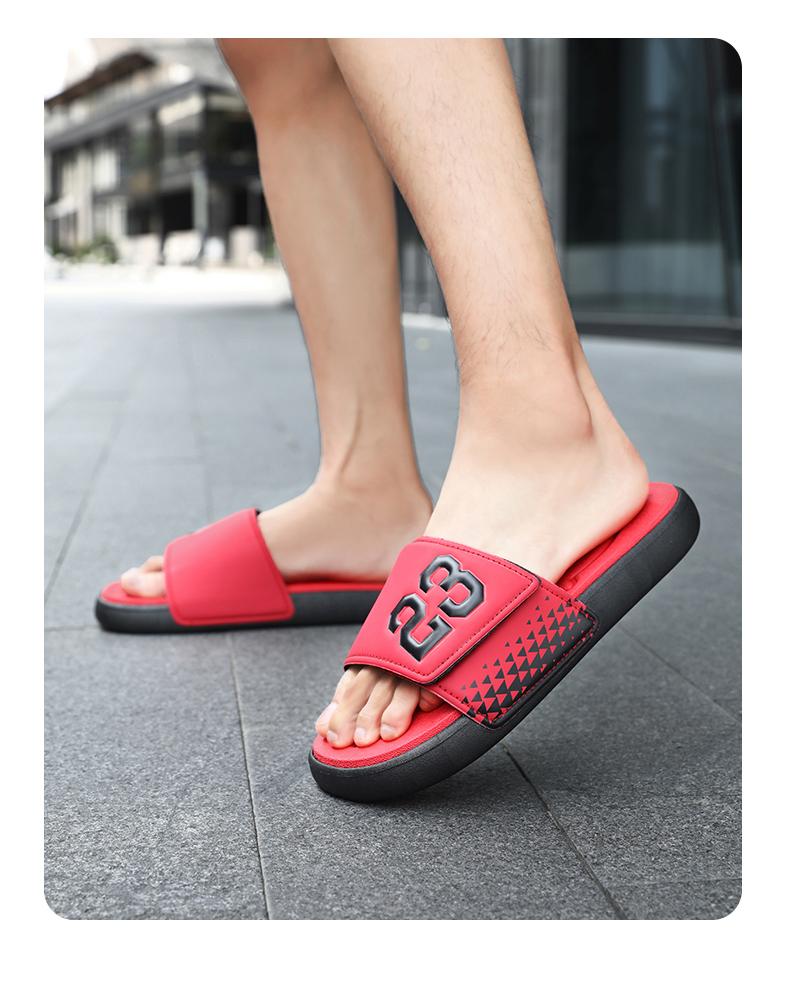 Men's Classic "Number 23" Sports Slides | Legendary Basketball Style Sandals | Athletic Recovery Slippers for Gym & Beach | Non-Slip Comfortable Summer Kicks