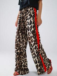 women's leopard print pants, casual comfy trousers for daily wear, ladies bottoms for all seasons, leopard print pajama pants, relaxed fit loungewear