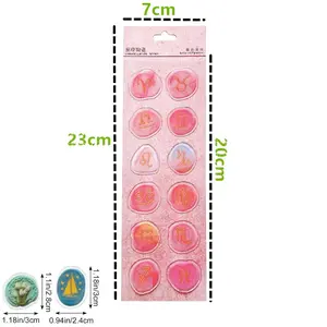 Wax Seal Stickers 12 Pcs, Envelope Seal Stickers Wedding Envelope Seals for Envelopes, Scrapbooking, Greeting Cards, DIY Decoration Wedding Party Invitations Random 1 Sheet Handmade Gifts Crafts