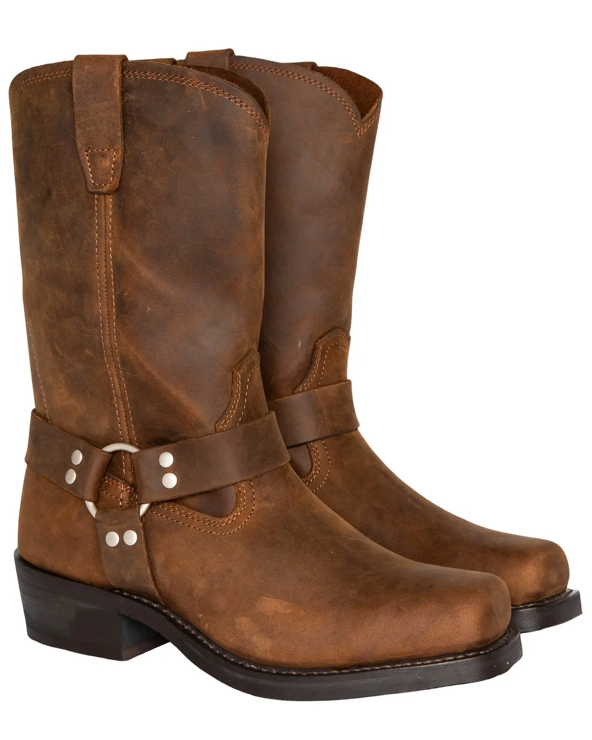 Brothers And Sons Men's Men'S Pull On Motorcycle Boot Square Toe - Cj9995br