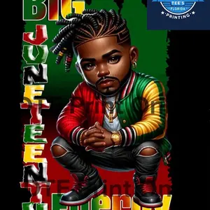 Big Juneteenth Energy Male DTF Print Only,Black and proud, Black history month png, Breaking Chains, Roots, Black Fist