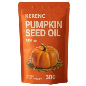 Pumpkin Seed Oil with Saw Palmetto Capsules | Cold Pressed, Pure Virgin Oil, Essential Fatty Acids & Phytosterols | 300 SoftgelsSupports Hair, Urinary, Bladder & Prostate Health | Non-GMO