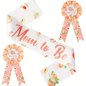1Set Peach Pregnancy Celebration Decorations, Sweet as a Peach Party Favors Mom Dad to Be Button Pins for One Sweet Peach Birthday Decorations Summer Peach Fruit Pregnancy Celebration Decorations room decor