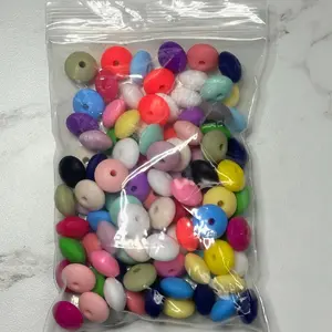 100 piece 12 mm Silicone Lentil Beads