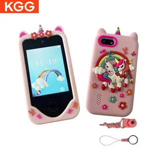 KGG Cartoon Design Smart Phone, 1 Count Student Smart Game Phone, Portable Multifunction Funny Learning Education Tool, Music Game Player, Alarm Clock Calculator Flashlight, Dual Camera Smart Watch