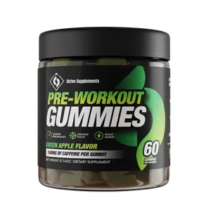 Strive Pre-Workout Gummies – Sugar-Free Energy + Focus (Green Apple)