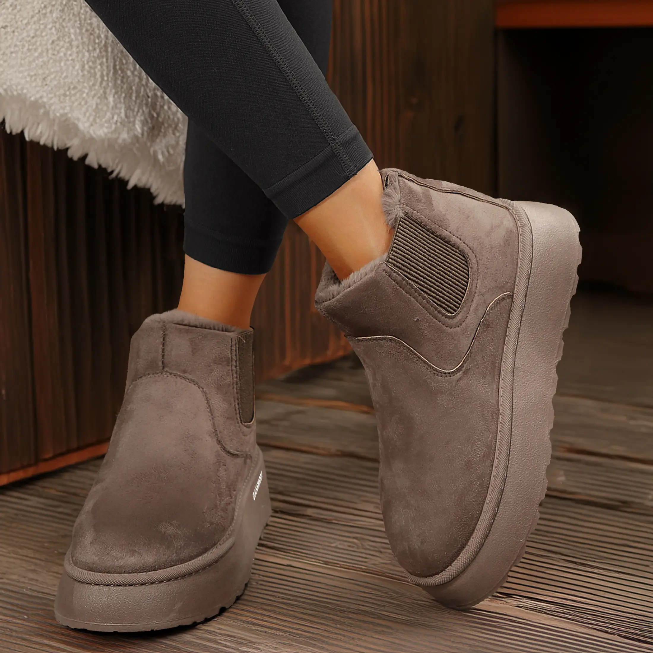 Cozy Fleece-Lined Platform Mid-Calf Snow Boots for Women - Multiple Colors Classic Indoor Outdoor Shoes