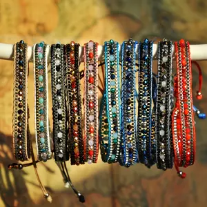 5/10pcs Mix Bohemian Style Glass Beaded Wrap Bracelets For Women Girls - Handmade Adjustable Woven Friendship Bracelets For Summer Hand Wear